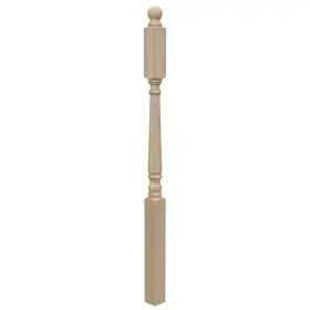 4015p-059-hdbnl Evermark Stair Parts 4015 59 Inch X 3 Unfinished Poplar Ball Top Landing Newel Post