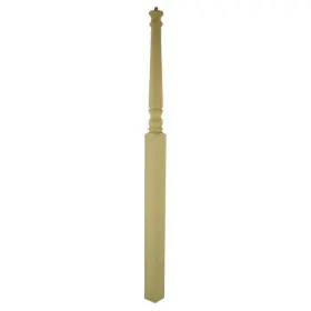 4015r-059-hdptl Evermark Pin Top Landing Newel Post 59 Inch H X 3 D In Unfinished Red Oak