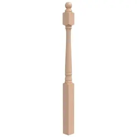 4040r-048-sdbnl Evermark Stair Parts 4040 48 Inch X 3 Unfinished Red Oak Ball Top Newel Post For