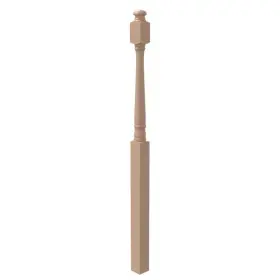 4040r-060-sd0nl Evermark Stair Parts 4040 60 Inch X 3 Unfinished Red Oak Mushroom Top Landing Newel