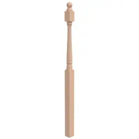 4040r-060-sdbnl Evermark Stair Parts 4040 60 Inch X 3 Unfinished Red Oak Ball Top Newel Post For