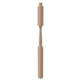 4046r-060-sd0nl Evermark Newel Post 60 Inch Hx3 D Unfinished Red Oak Mushroom Top Stair Parts Indoor