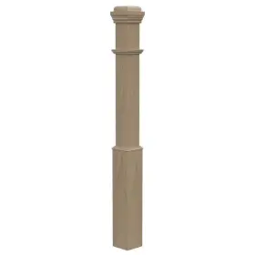 4090p-055-eg00l Evermark Base Box Newel Post 55 Inch X 5 Adjustable Stainable Unifinished Poplar