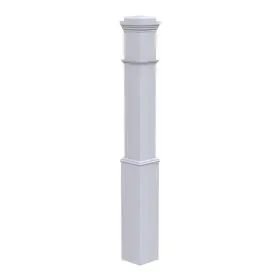 4091x-055-hd00l Evermark Box Newel Post 55 Inch H X 6-1/4 D Wood Indoor In Primed White