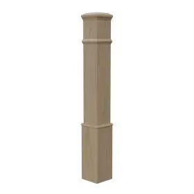 4095p-056-eg00l Evermark Stair Parts 4095 56 Inch X 7-1/2 Unfinished Poplar Plain Box Newel