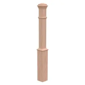 4191r-056-hd00l Evermark Newel Posts Stair Parts 4191 56 Inch X5 Unfinished Red Oak Plain Solid Core
