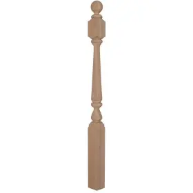 4840w-064-0000l Evermark Newel Post 3.5 Inch X64 Unfinished White Oak Ball Top Landing Heavy Duty