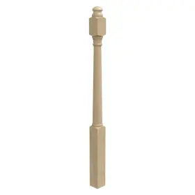 4940p-048-mt0nl Evermark Stair Parts 4940 48 Inch X 3 Unfinished Poplar Mushroom Top Newel Post For
