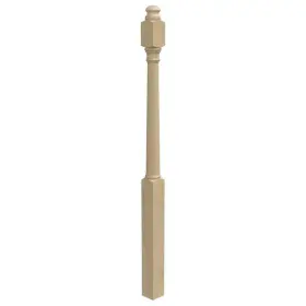 4942p-054-mt0nl Evermark Stair Parts 4942 54 Inch X 3 Unfinished Poplar Mushroom Top Newel