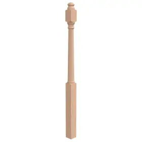 4942r-054-mt0nl Evermark Stair Parts 4942 54 Inch X 3 Unfinished Red Oak Mushroom Top Newel Post For