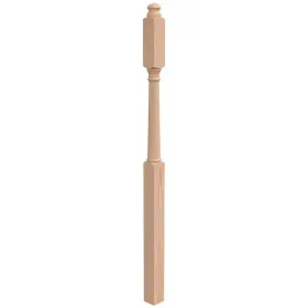 4945r-060-mt0nl Evermark Stair Parts 4945 60 Inch X 3 Unfinished Red Oak Mushroom Top Newel Post For