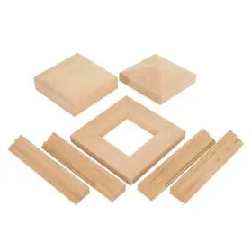 9802l-000-0000l Evermark Nc-75 Newel Box Cap Kit 5.125 Inch Square Solid Hardwood Maple Unfinished
