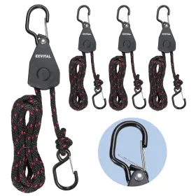 Ratchet-3 Exvital Ratchet-3/8 4pcs Kayak Rope Tie Down Ratchet Straps 3/8 Inch 12ft Bow And Stern Ka