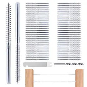 Eyourlife 704444775356 Cable Railing Kit For Wood/metal Post Thread Terminal Silver