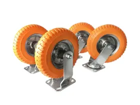Ez Travel Collection 600159724965 4-pack Of 8 Inch Large Flat Free Casters 2 Swivel And Fixed