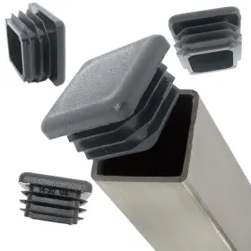 Ezends B07fg7bmrb Premium Grade 1 Inch Extra Durable Square End Caps 100 Pk - 14-20 Gauge