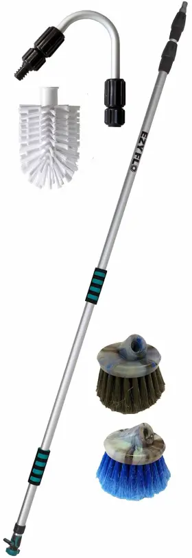Ezy Flo 776082985060 Deluxe High Reach Gutter/window/patio Cleaning Kit Silver