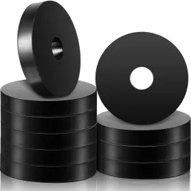 Fm-220621-a Fabbay 10 Pcs 1 1/2 Od X 3/8 Id 1/4 Inch Thickness Rubber Spacer 1.5 Inches Black