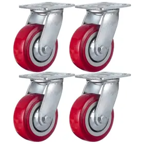 Factorduty 734099694313 5 Inch X 2 Heavy Duty Caster Set Of 4 Swivel Wheels Polyuretha