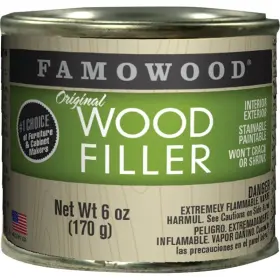 36141122 Famowood Original Wood Filler Paste Mahogany 6 Oz Can