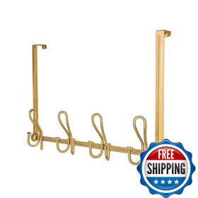 Fantashome B0d36k9c2k Double Prong Over The Door Hook Rack 4 Triple Hooks To Hang Your