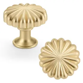 Fapual 704444587591 30 Pack Gold Cabinet Knobs For Kitchen Single Hole Brushed