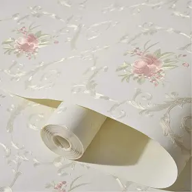 X197 Farrich 739719628815 Peel And Stick Floral Wallpaper 20.8 Inch - 3d Embossed Damask Non-woven Rem