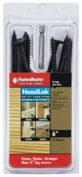 Fmhlgmtt006-12 Fastenmaster Headlok Wood Screws 6 Inch 12-pk. -