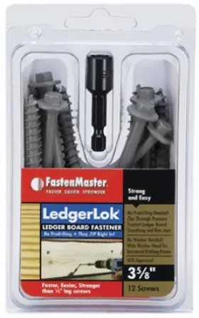 Fmll358-12 Fastenmaster Ledgerlok Wood Screws 3-5/8 Inch 12-pk. -
