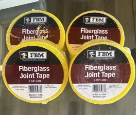 Fbm-fdw9184-u Fbm 4 Rolls Fiberglass Joint Tape 1-7/8 Inch X 300ft Yellow Fdw9184-u New