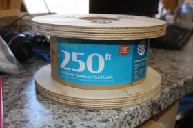 316-grade Feeney 768846052507 1/8 Inch 250ft Stainless Steel Cable Rail 1x19 Construction