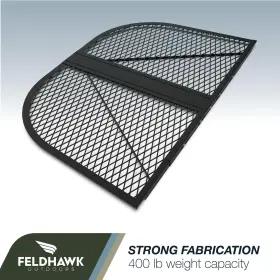 Feldhawk 850030632272 38 Inch X 62 Window Well Cover Powder Coat Black Mesh Steel