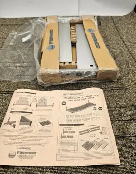 6429011 Fermod 9 Inch Wall Shelving Bracket Adjustable Composite Feet Stainless