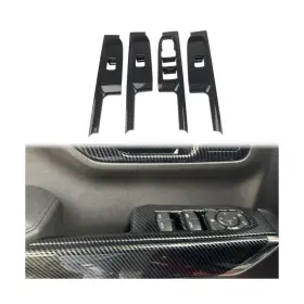 22jb-cs19-003-r Fewshaw Carbon Fiber Window Lift Switch Panel Cover Trim For 2019-2025 Chevy Silverad