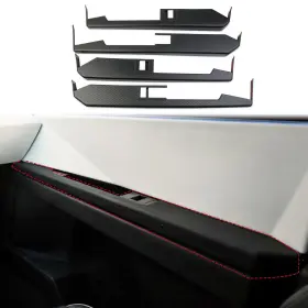 Rmtcy-2d6 Fewshaw Carbon Fiber Style Interior Door Armrest Window Lift Switch Panel Cover Trims