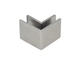 Cmf23 Fhc Clamp For Mall Fronts 90 Degree Square 3/8 Inch To 1/2 Glass - Brush