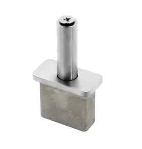 Pr12fsps Fhc Fixed Stem For 1 Inch X 2 Rectangular Rail - Polished Stainless