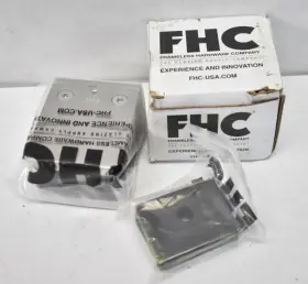 S934bs Fhc Sq Series Glass Clamp W Flat Base For 3/4 Inch And 13/16 Brushed Stainless