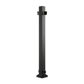 13874 Fiberon Deck Railing 42 Inch Exterior Cityside Contemporary Aluminum Line Post Black