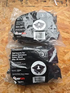16005 Fiberon 2-30 Pack Stair Inerts For Round Balusters - Black #16005