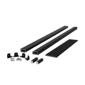 Fiberon 844219033486 Stair Railing Kit 36 Inch X72 Black Composite With Round Aluminum Balusters
