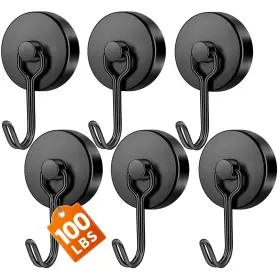 B0d2hp5fvj Findmag 100lb Heavy Duty Magnetic Hooks Strong Cruise Refrigerator Garage 6-p