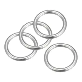 Fipux 649603670083 316 Stainless Steel Round Ring Welded O-rings 25mm 0.98 Inch Id 4mm Thick 4 Sets