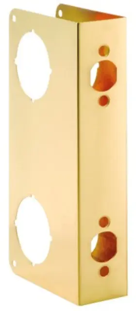 2258-pb First Watch Security Door Reinforcer Polished Brass -