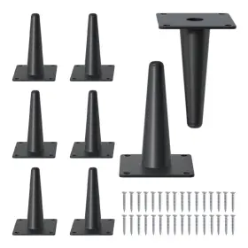 B0c4ph7m7m Fivepears 8x 4 Inch Matte Black Metal Angled Tapered Furniture Legs Heavy Duty