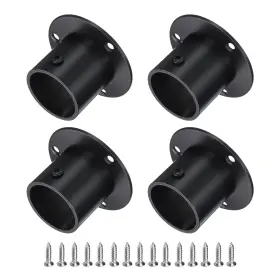 Fixinairp 601968112509 4pcs Stainless Steel Closet Rod Brackets 1.25inch Dia Wardrobe Holder For Pipe