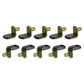 Fixinairp 617662586591 6mm Shelf Support Peg Bronze L-shaped Bracket Pegs 20pcs