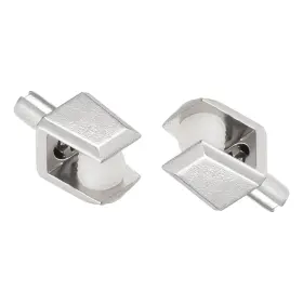 Fixinairp 672668640609 23x12x12mm Glass Shelf Brackets Zinc Alloy Clip Shaft Mount 10pcs