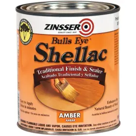 35634 Fixturedisplays Zinsser 704h Quart Bullseye Amber Shellac 1 Pack