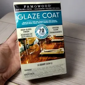 Lanc-156927-nf Fixturedisplays Famowood 5050080 Quart Clear Glaze Coat High Build Epoxy Coating Two Part Kit